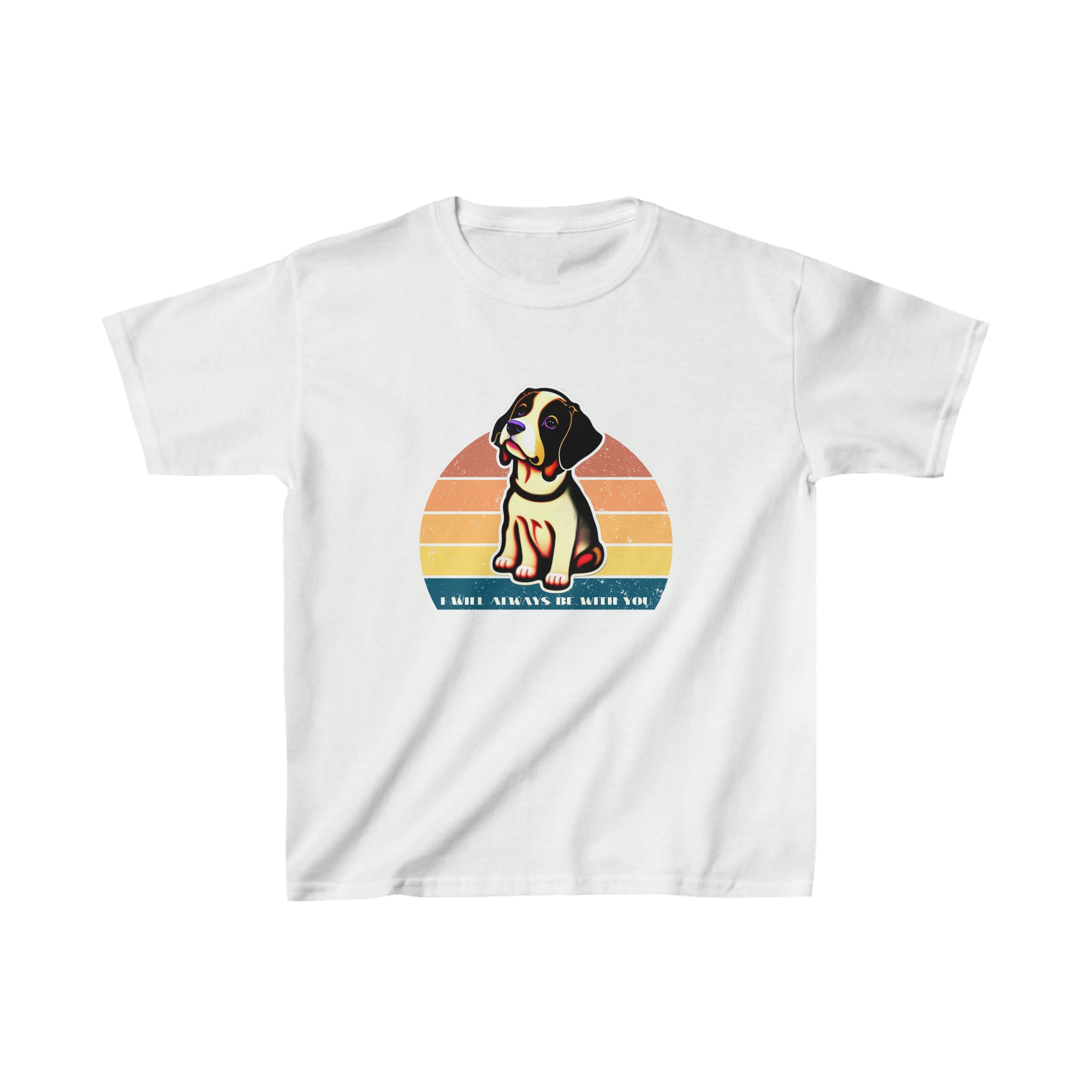 Retro sunset dog