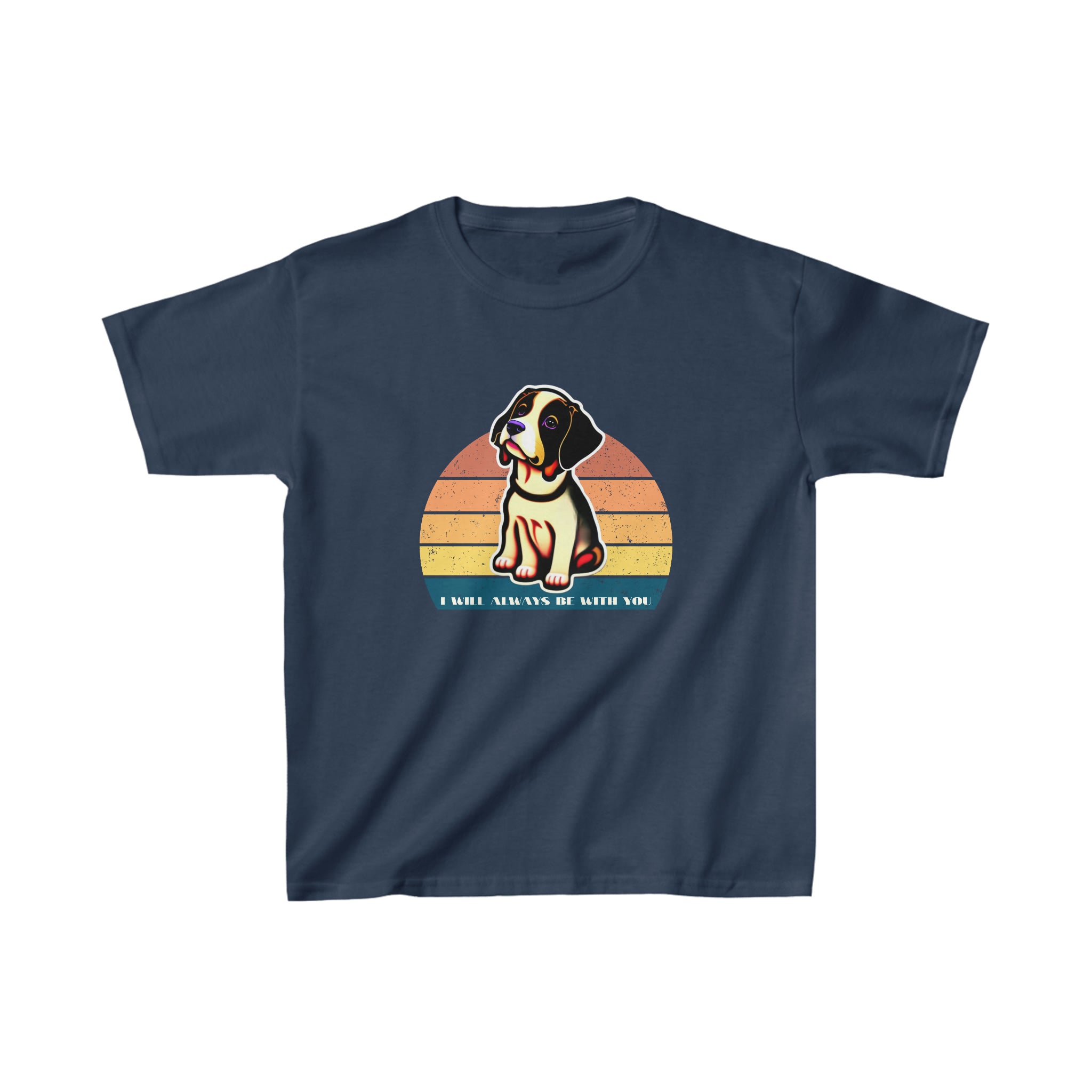 Retro sunset dog